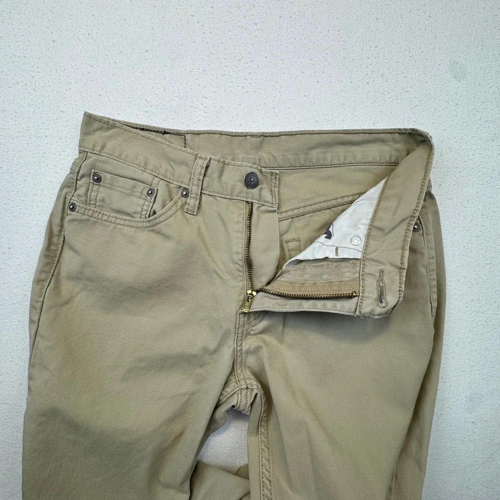 Levi's 511 Slim Fit‎ Pants Mens 29x32 Khaki Tan Twill Chino